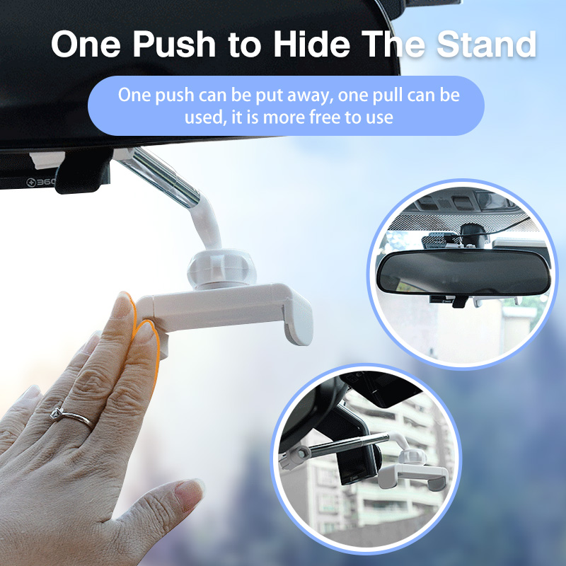 Ankndo Universal 360° Rotation Car Phone Holder Rearview Mirror Phone Stand Mount for Cellphone GPS Navigation Bracket