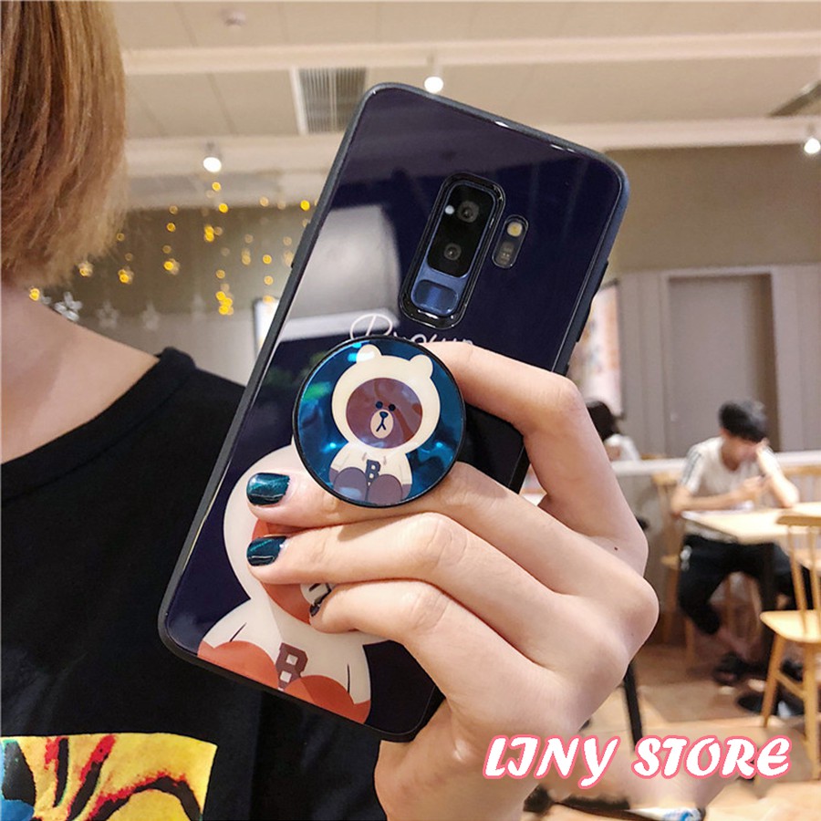 [ TẶNG DÂY ĐEO CỔ + POP ] Ốp Gấu Brown cao cấp cho Samsung | BigBuy360 - bigbuy360.vn