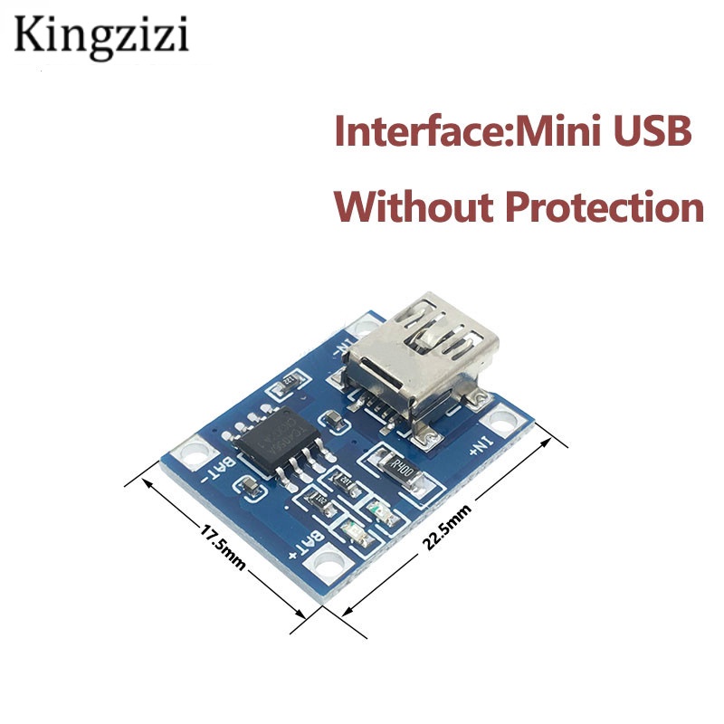 Mô Đun Sạc Pin Lithium 5v 1a 18650 Tp4056 Với Đầu Cắm Type-C / Micro Usb