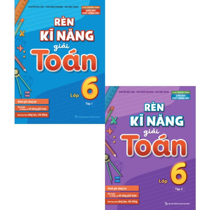 Sách - Combo Rèn Kĩ Năng Giải Toán Lớp 6 (Tập 1 + 2) (Bộ 2 Cuốn)