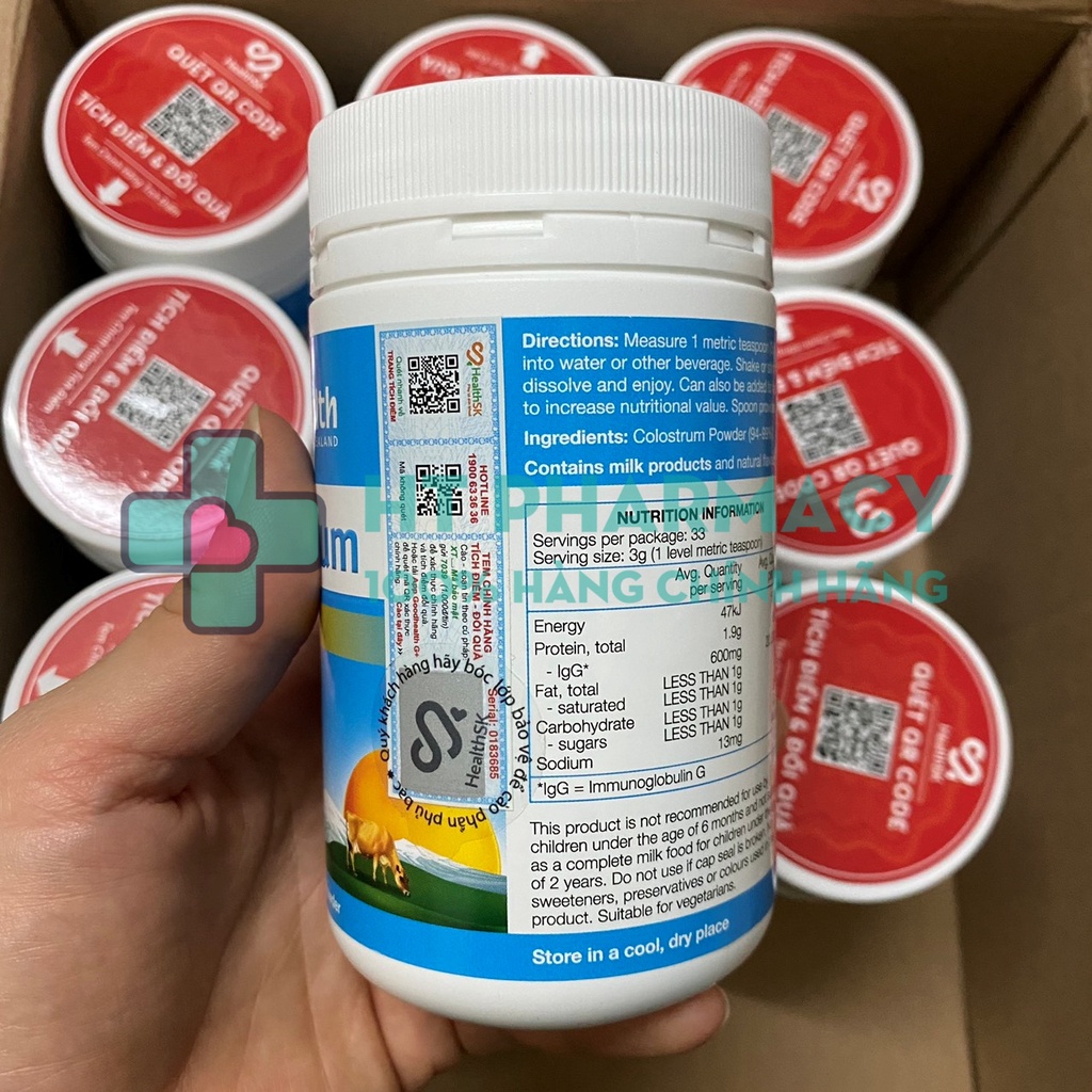 [Chính hãng] Sữa non Goodhealth Colostrum hộp 100g (20000mg kháng thể igG tăng sức đề kháng và hệ miễn dịch)