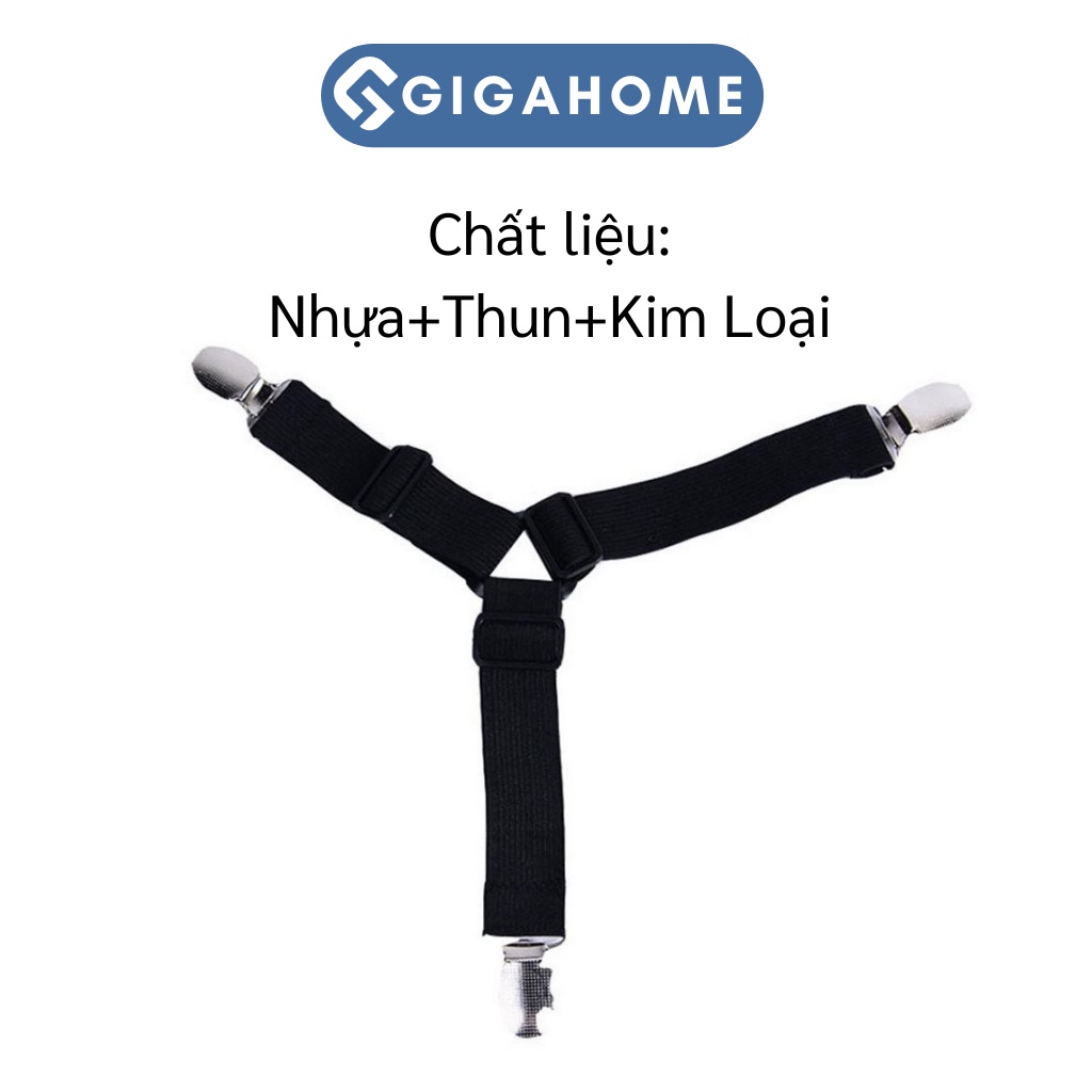 Bộ 4 Kẹp Ga Giường Grap Chống Xê Dịnh GIGAHOME Góc 3 Chấu 5162
