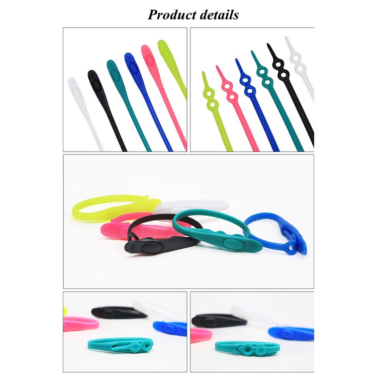 Set 14 Dây Giày Silicone Co Giãn Không Cần Buộc Dành Cho Người Lớn Và Trẻ Em