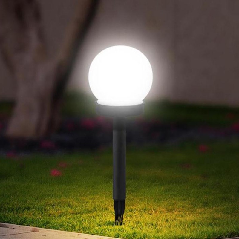 Bóng Đèn LED Tròn Sử Dụng Năng Lượng Mặt Trời Trang Trí Lối Đi Sân Vườn