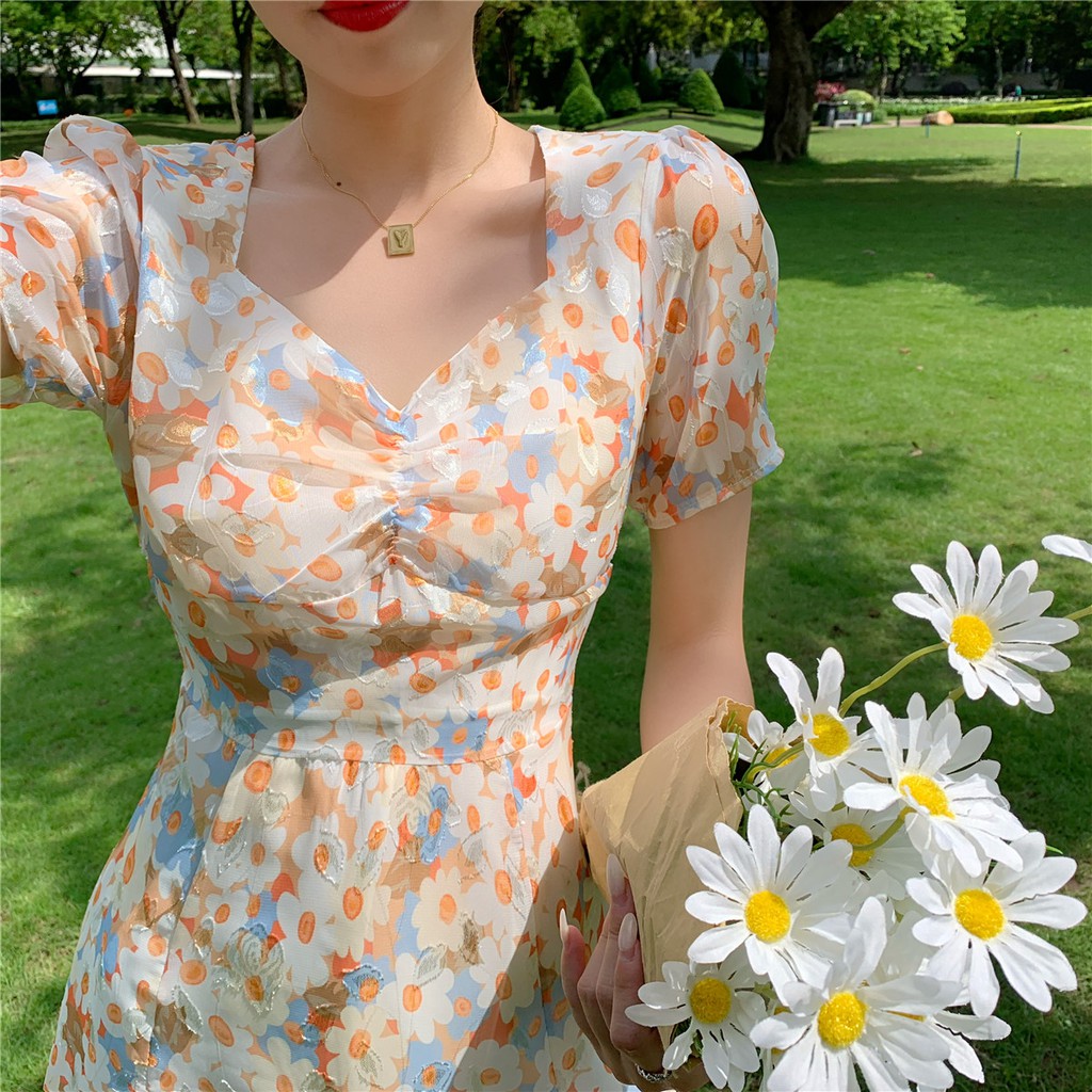 [CÓ SẴN SIZE S-TPHCM] ĐẦM XẺ TÀ DÁNG DÀI VẢI VOAN CAO CẤP