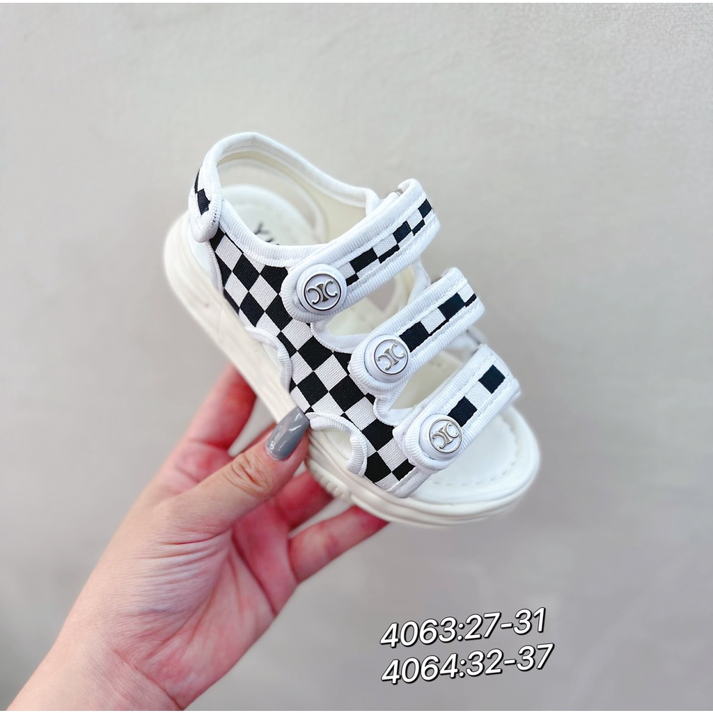 [KHO SỈ RẺ] Sandal cho bé trai bé gái 3 quai hoa văn caro HOT trend SZ 27-37