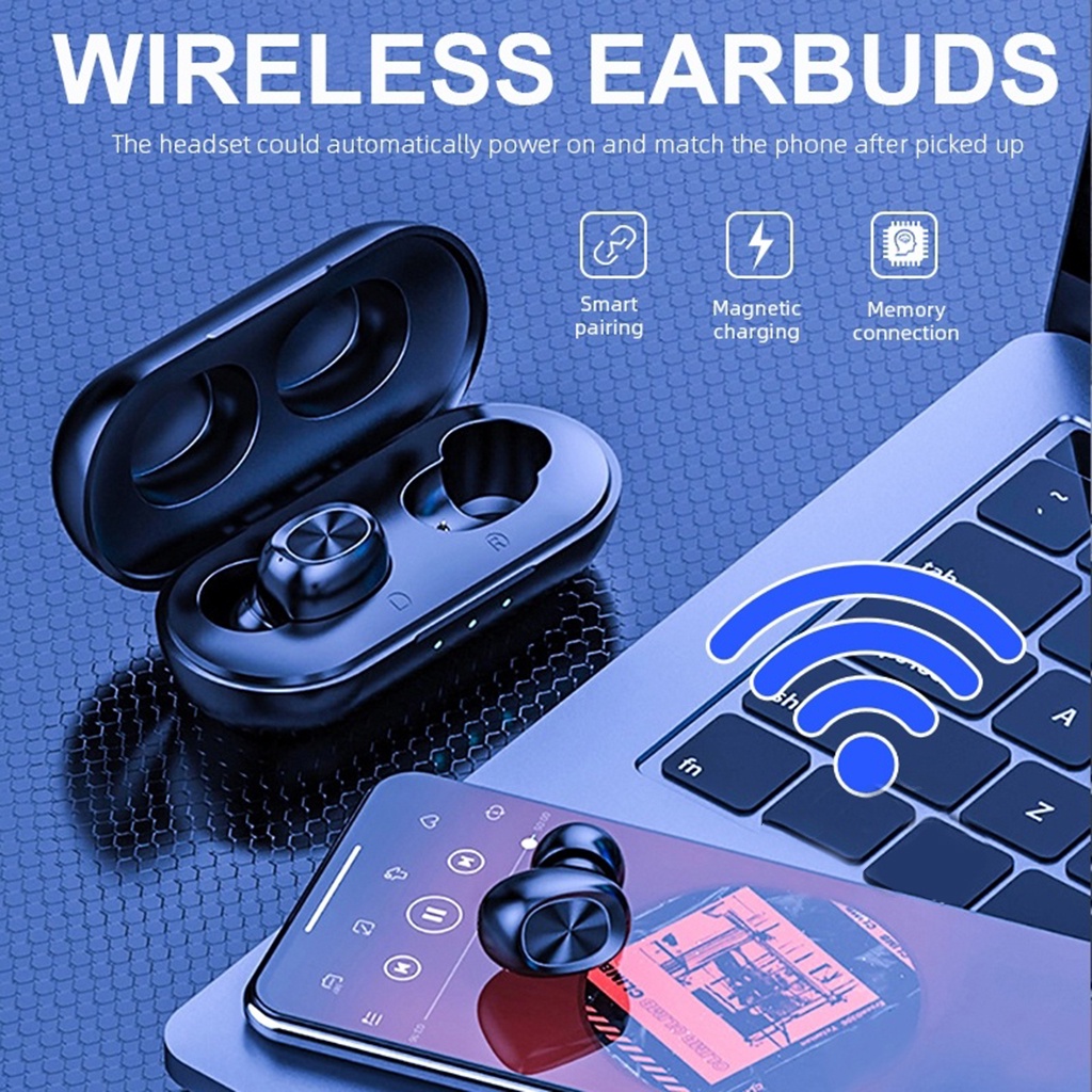 B5 Fingerprint Touch Bluetooth HiFi Stereo Wireless Headphones Microphones