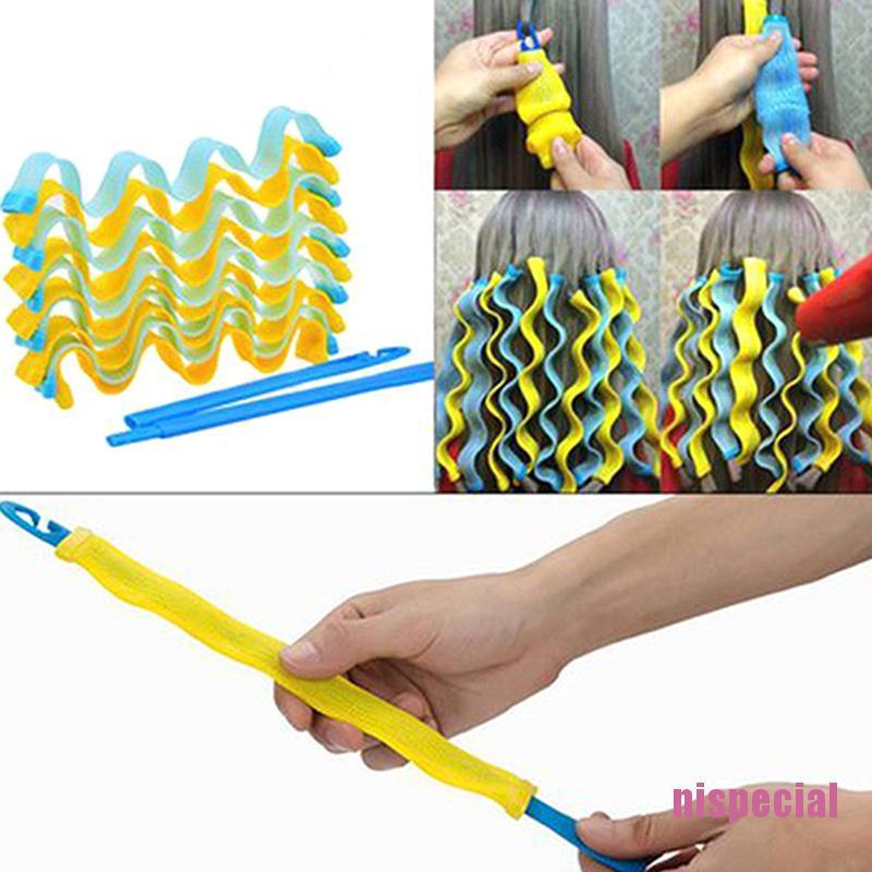 (Hàng Mới Về) Bộ 10 Lô Uốn Tóc Gợn Sóng Tiện Lợi 30cm