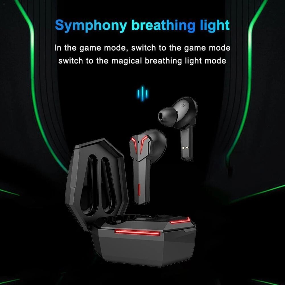 TZUZL Tai nghe bluetooth chơi game Tai nghe Không Dây Gaming Tws Bluetooth 5.2 - Không dây có mic với độ trễ cực thấp