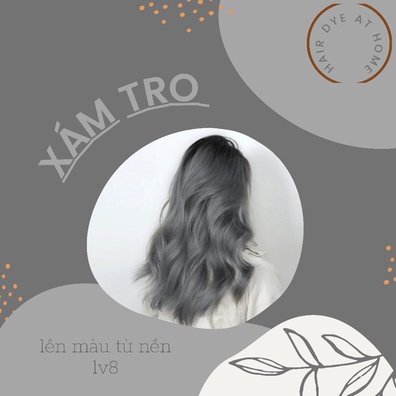 Thuốc nhuộm tóc - XÁM TRO (kèm oxy) phải tẩy