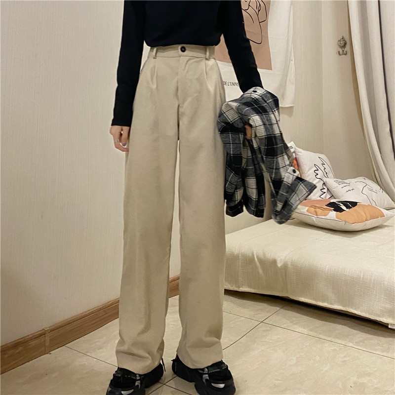 Quần Dài Nữ Ống Rộng Lưng Cao Thời Trang