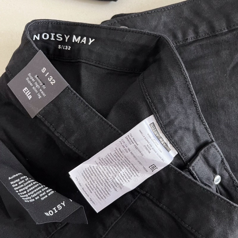 Quần jean đen skinny lưng cao trên rốn NoisyMay-hàng xuất xịn