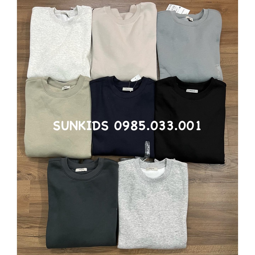 Áo nỉ bông nam Po ham bo gấu