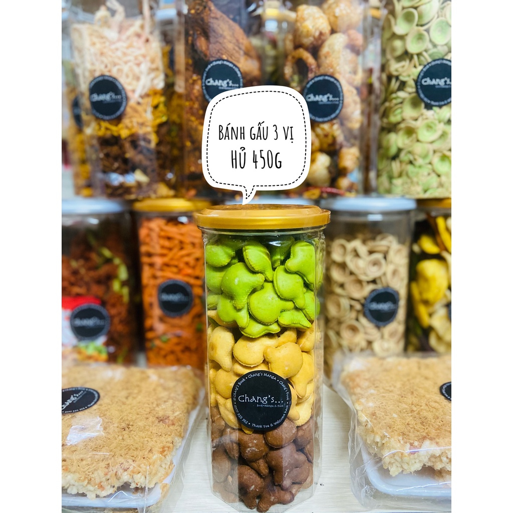 Bánh gấu 3 vị 450G Hủ Pet cao cấp - Chang’s Food