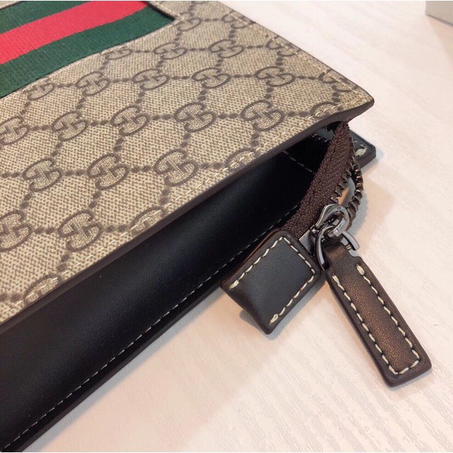 [Ảnh thật] Ví CLUTCH cầm tay GUCCI SUPER VIP‼️fullbox, card, túi vải GUCCI hoạ tiết logo GG