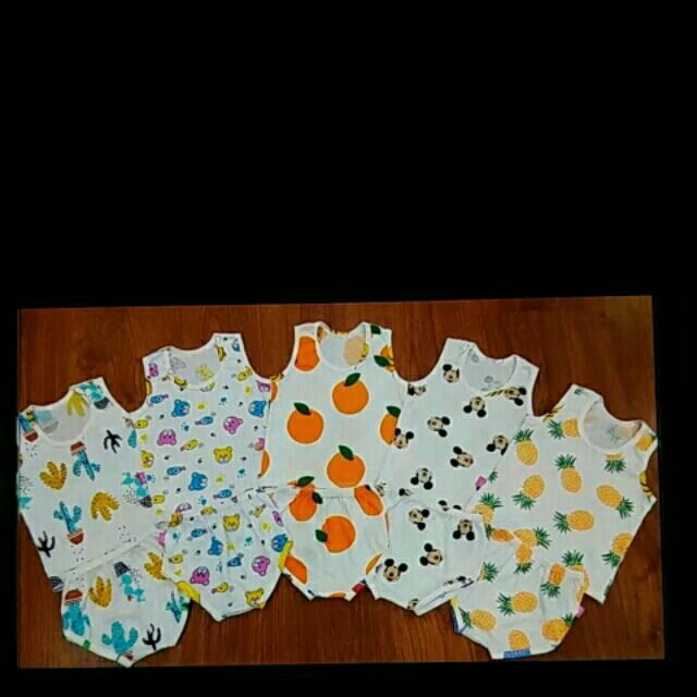 Sét 5 bộ cotton chip cho bé