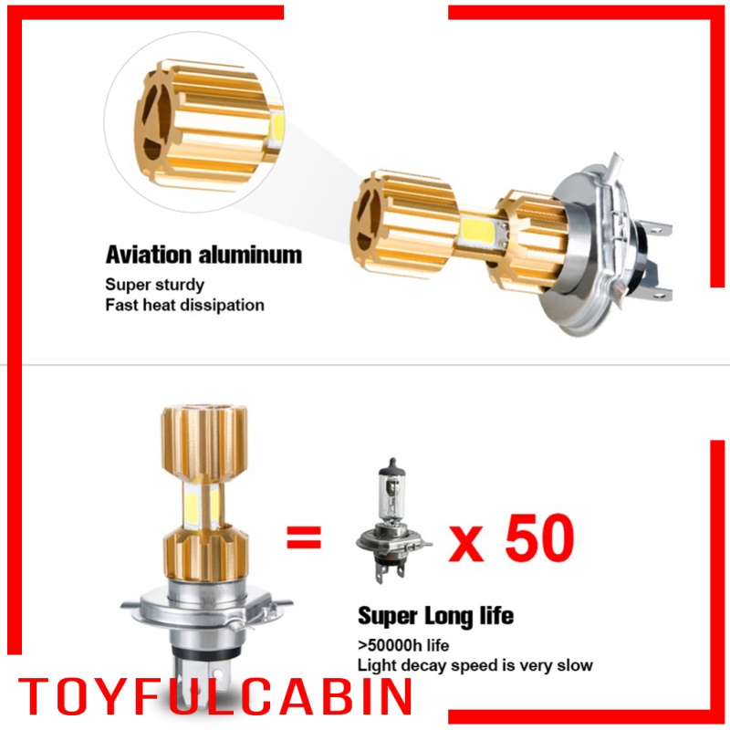 Đèn Pha Led H4 3400lm Siêu Sáng Chuyên Dụng Cho Xe Mô Tô