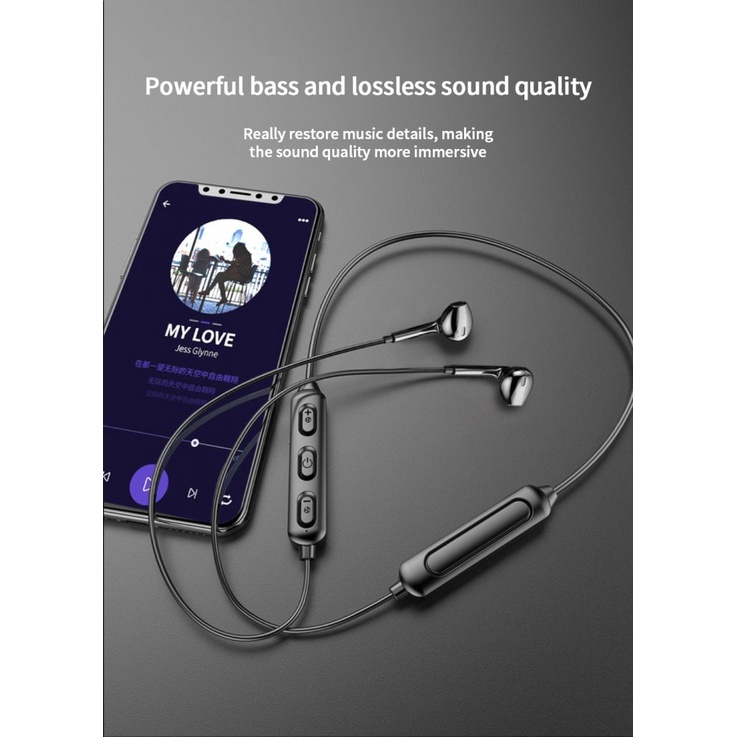 B7 Tai Nghe Không Dây V5.1 Bluetooth-Tai Nghe Dùng Cổ Tai Nghe Chụp Tai Thể Thao Tai Nghe Có Mic Bass Stereo