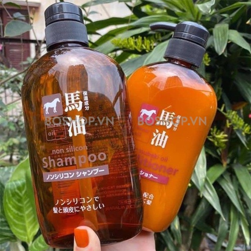 DẦU GỘI CHIẾT XUẤT TỪ MỠ NGỰA KUMANO HORSE OIL 600ML