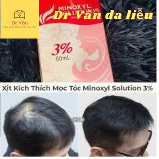 Xịt kích thích mọc tóc minoxyl Solution 3% (lọ dạng xịt 60ml) - Dr Vân da liễu