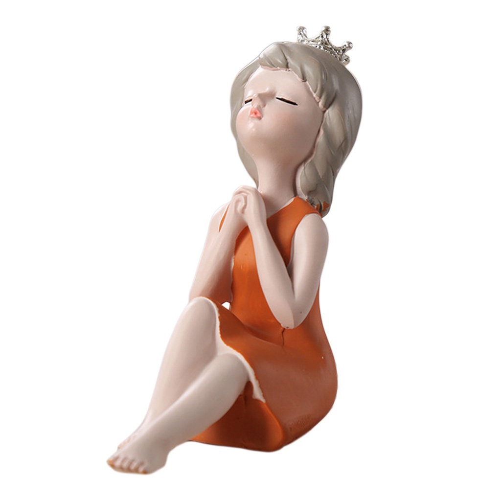 Tượng điêu khắc LOVIVER hình cô gái Bắc Âu trang trí nội thất/ phụ kiện bánh sinh nhật đáng yêu cho bé