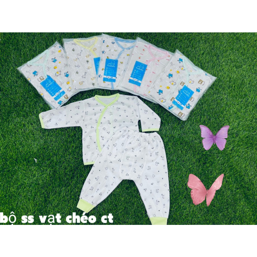 Set 3 bộ sơ sinh jou trắng ( như ảnh )