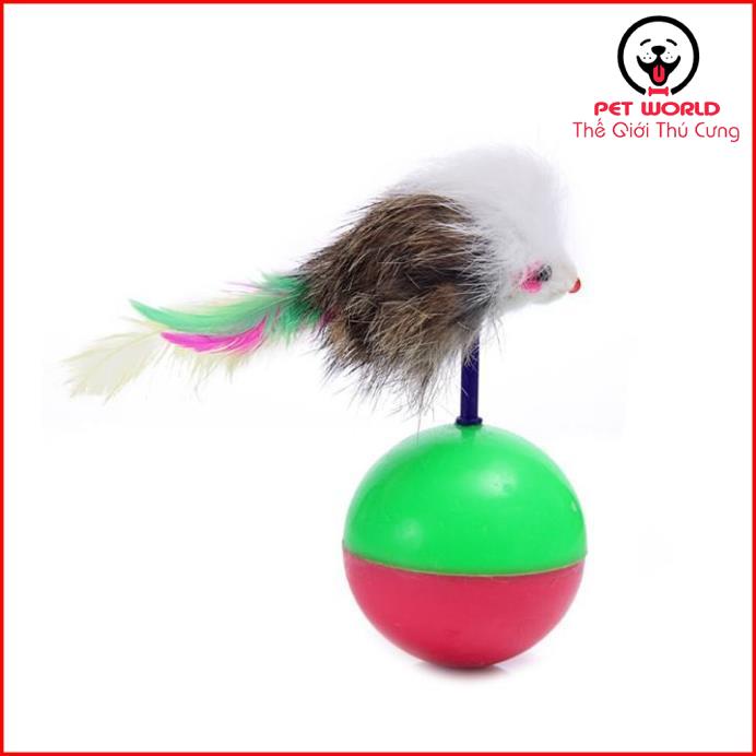 Đồ chơi bóng lật đật cho Chó Mèo chất liệu nhựa PP an toàn, màu sắc hấp dẫn