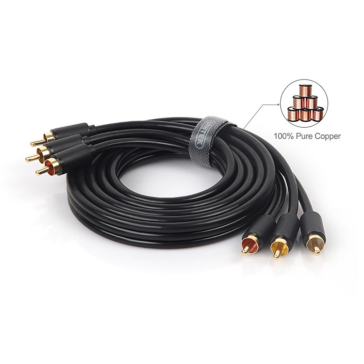 Cáp loa (3-&gt;3) Unitek YC-950BK (1.5m) Siêu tốt BH 12 tháng