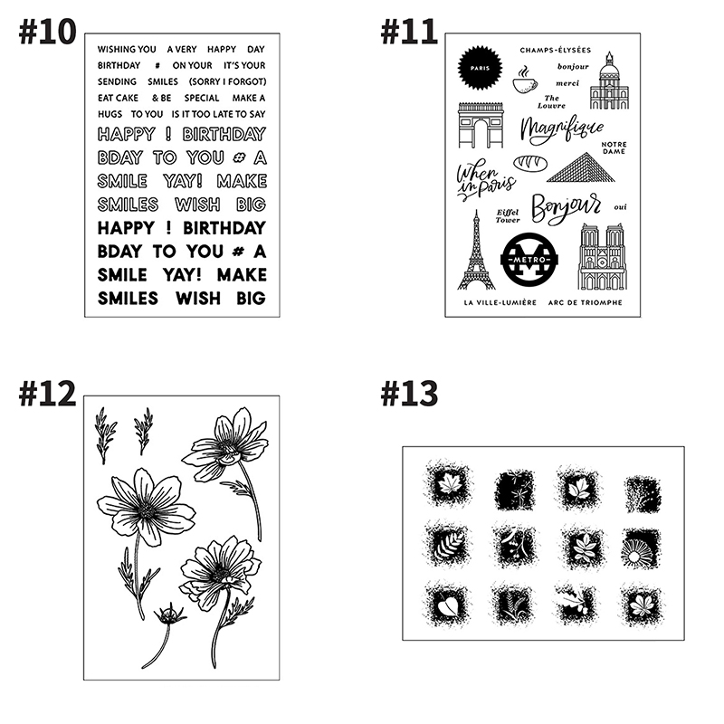 Con Dấu Silicone Trong Suốt Đa Dạng Họa Tiết Chữ Cái Độc Đáo