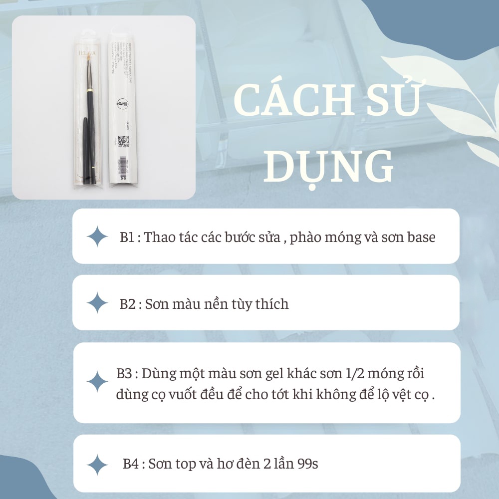 Cọ ombre nail , cọ làm ombre Jeliva số 06
