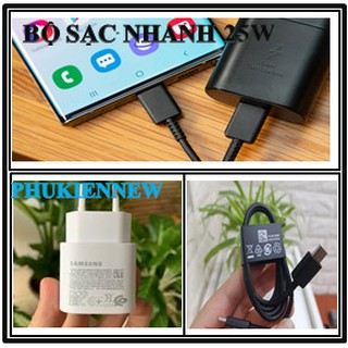 Bộ sạc nhanh samsung 25w pd - bóc máy noet 10 5g dùng tốt cho tất cả các máy adroi chận sạc tybe c