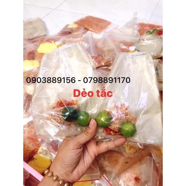 Bánh tráng dẻo tắc, bơ, muối, phơi sương bò, trộn đủ vị