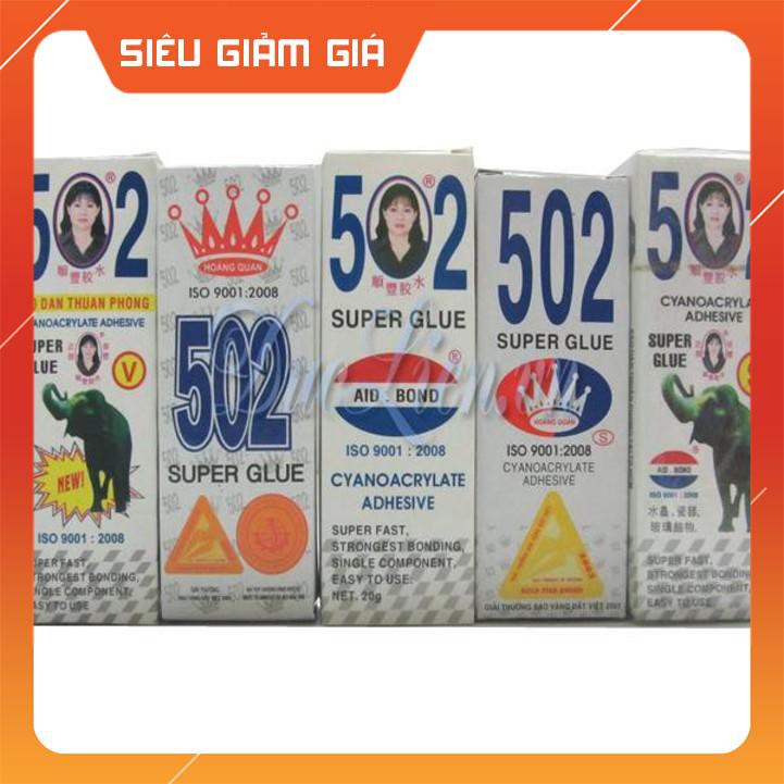 [sỉ ib] Thùng 50 hộp keo S Đức Anh, keo 502, keo con voi
