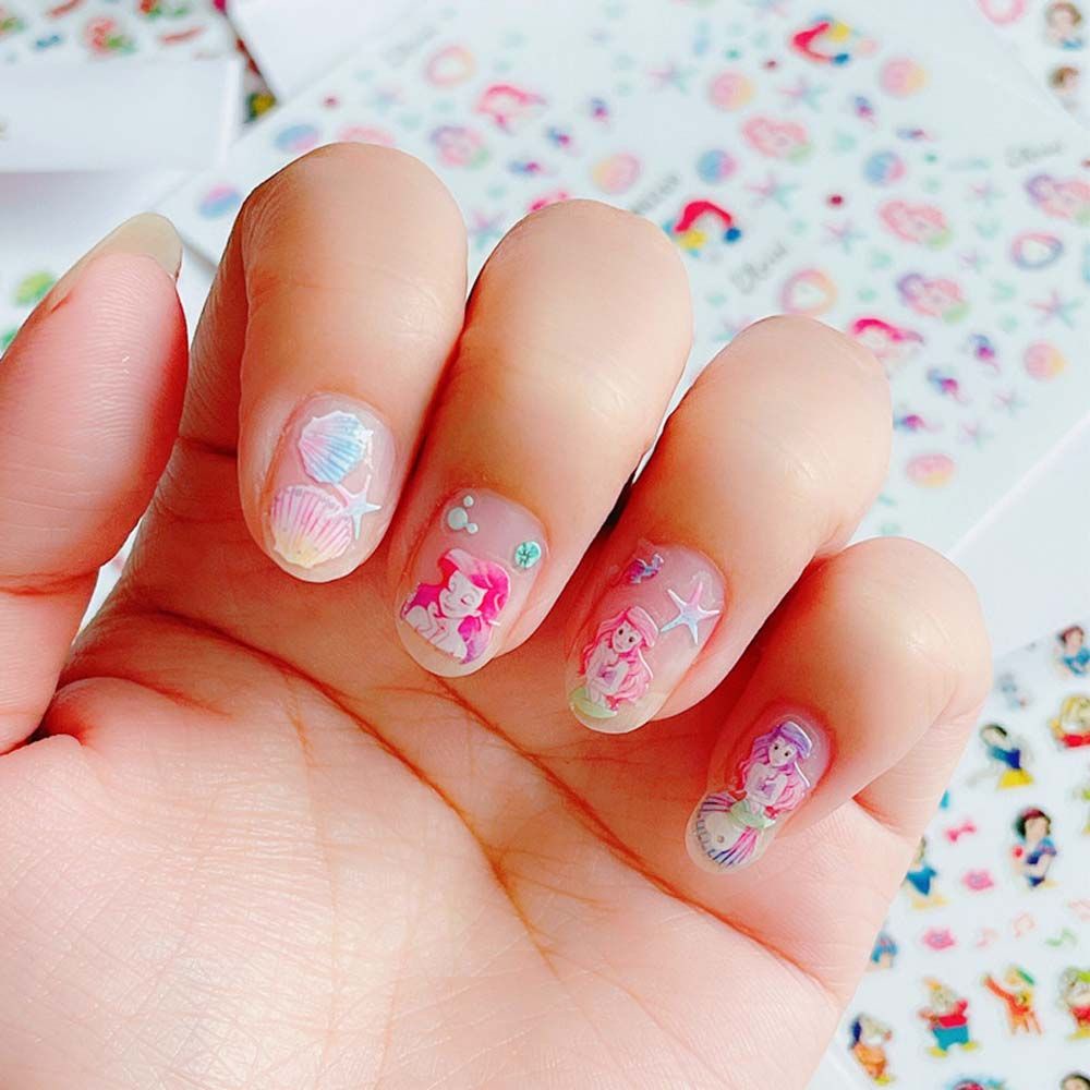 [Hàng mới về] Miếng dán trang trí móng hình công chúa Elsa Frozen dễ thương cho bé gái