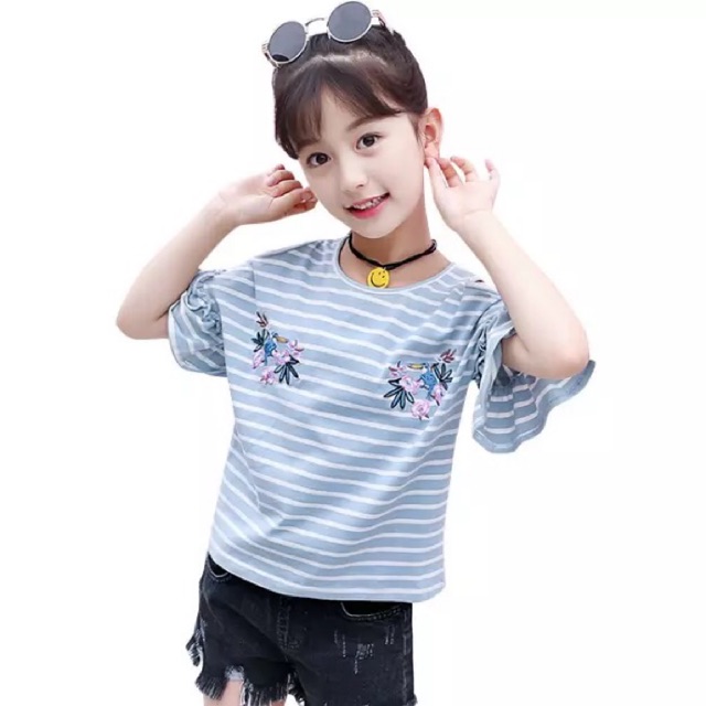 A41- Áo thun hở vai bé gái