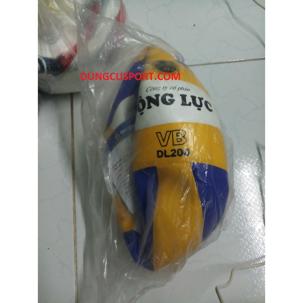 Quả bóng chuyền thi đấu, Quả bóng chuyền Động Lực DL200 - Dungcusport tặng lưới + kim bơm