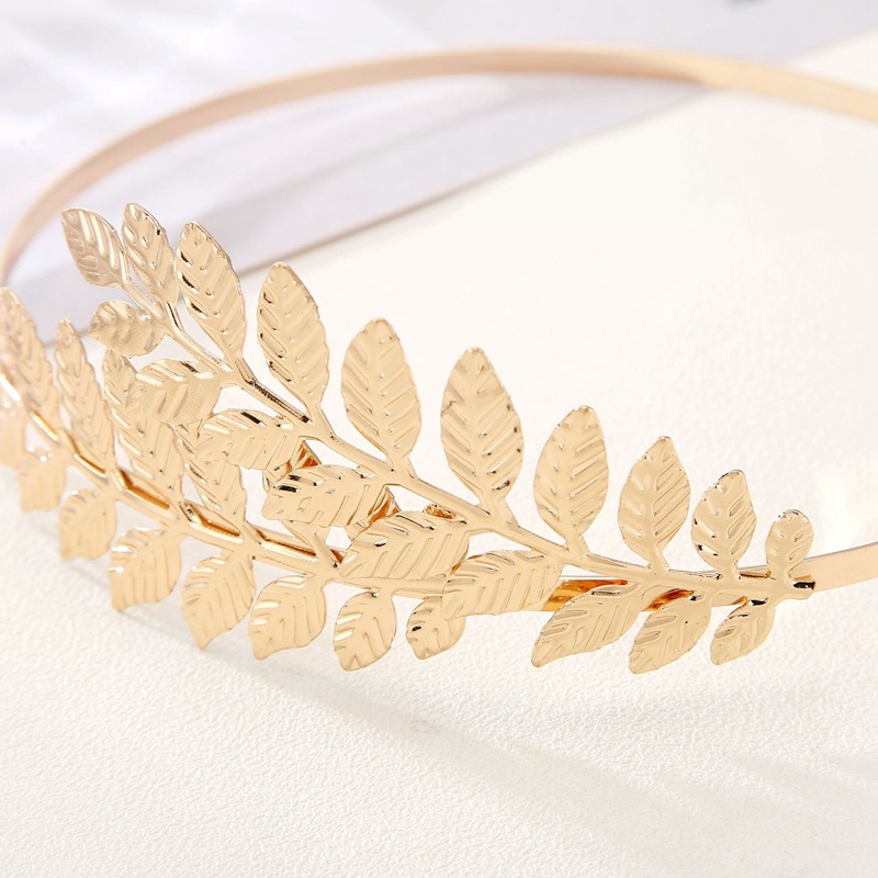 Vương Miện Đội Đầu Hóa Trang Lá Vàng Cho Cô Dâu