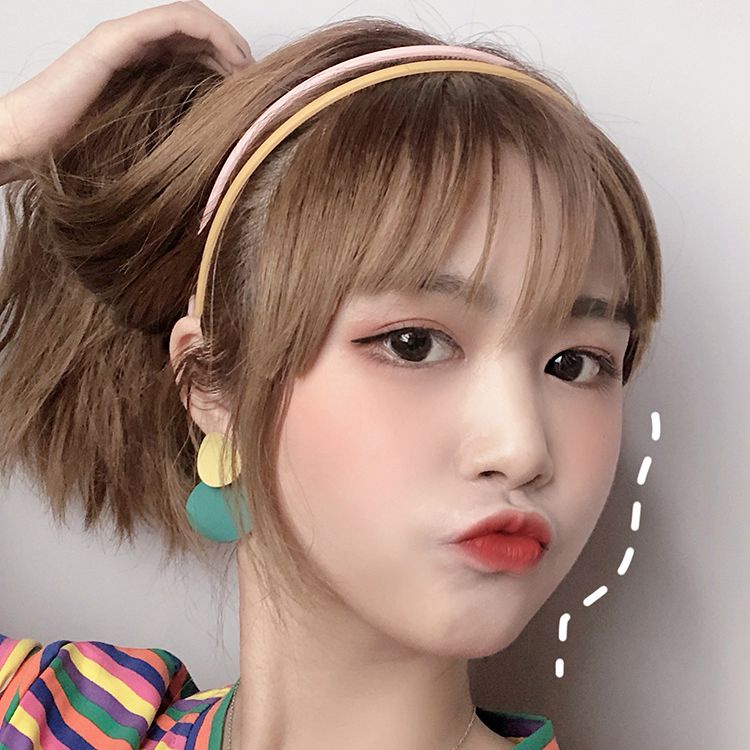 Băng Đô Cài Tóc Mỏng Màu Trơn Đơn Giản Thời Trang Hàn Quốc