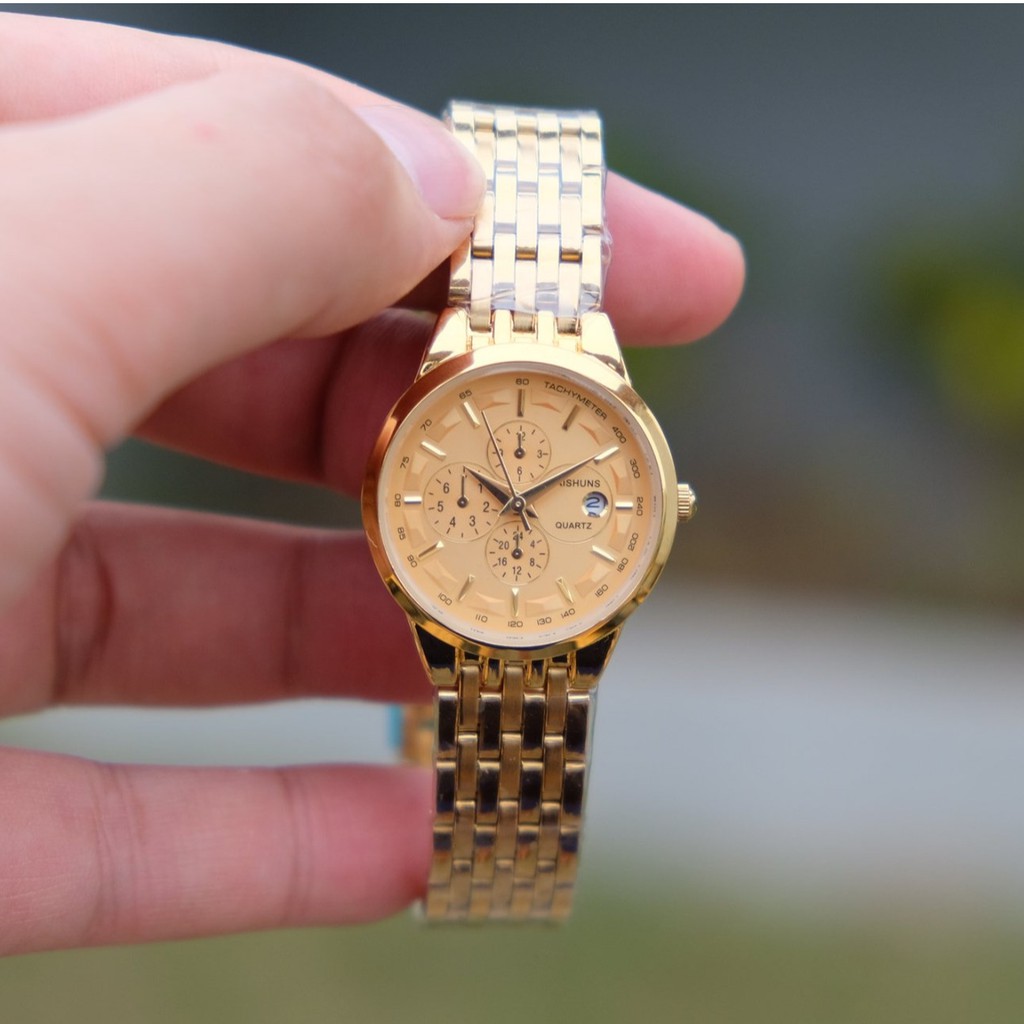 Đồng Hồ Nam BAISHUNS B688 Dây Kim Loại Chất Thép Mạ Vàng | BigBuy360 - bigbuy360.vn