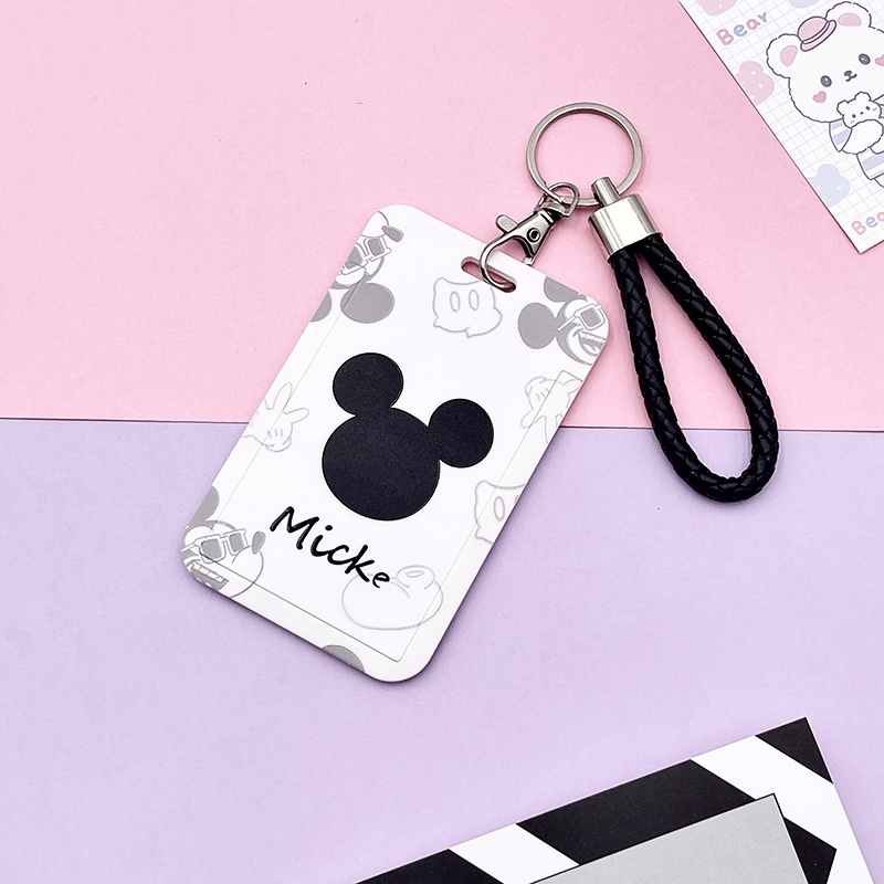 Dây Đeo Thẻ Bảng Tên Sinh Viên Học Sinh Nhân Viên Văn Phòng ID Card Từ Móc Gắn Chìa Khóa Điện Thoại Chuột Mickey Minnie