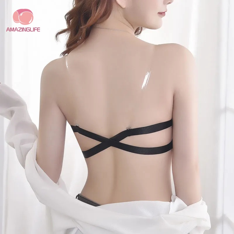 [Amazinglife] Áo Lót Không Dây Không Đường May / Áo Ngực Thoải Mái Thoáng Khí Dễ Phối Đồ Dành Cho Nữ