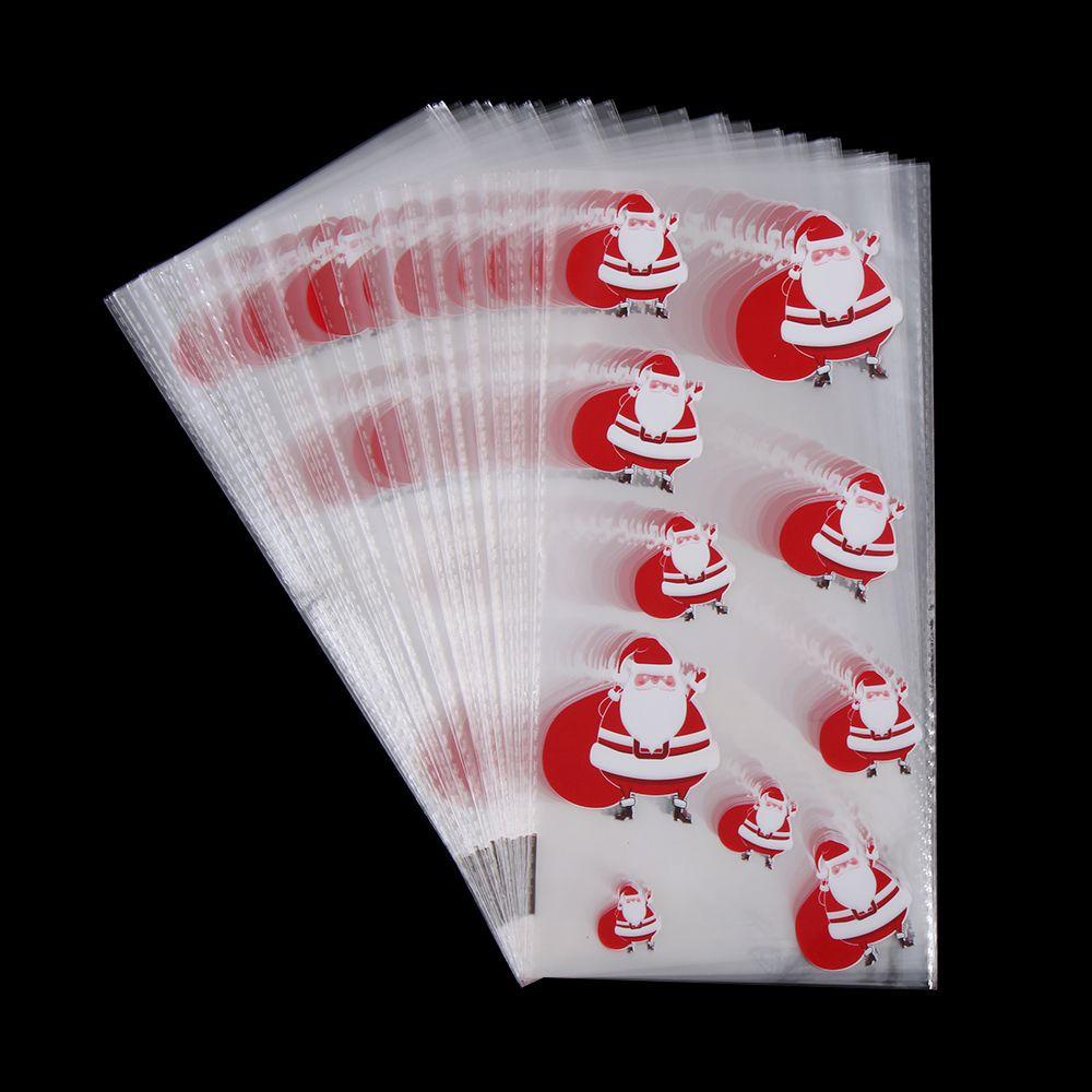 Set 50 Túi Trong Suốt Đựng Bánh Kẹo Giáng Sinh