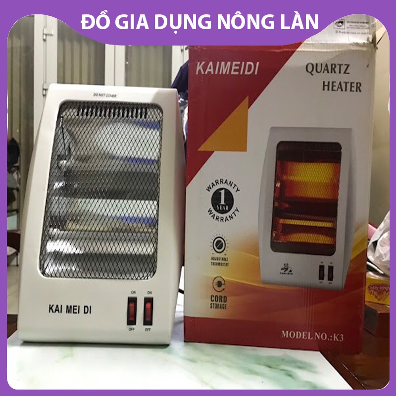 Đèn sưởi nhà tắm 2 bóng NL Shop, máy sưởi ấm phòng ngủ Kaimeidi công suất 800w  bảo hàng 3 tháng