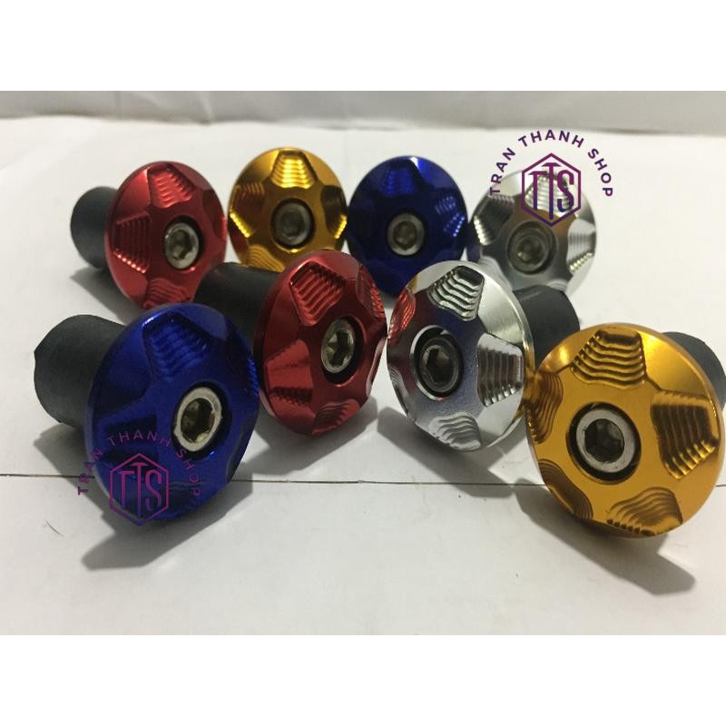 Gù tay lái xe máy NHÔM CNC - TTS02 ( Đỏ ánh kim )