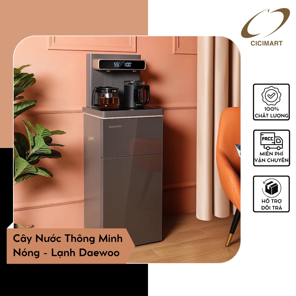 Cây Nước Thông Minh Nóng - Lạnh Daewoo Hiện Đại Tích Hợp Chức Năng Tự Động Ngắt, Khóa Vòi Nóng - Hàng Nội Địa Chất Lượng