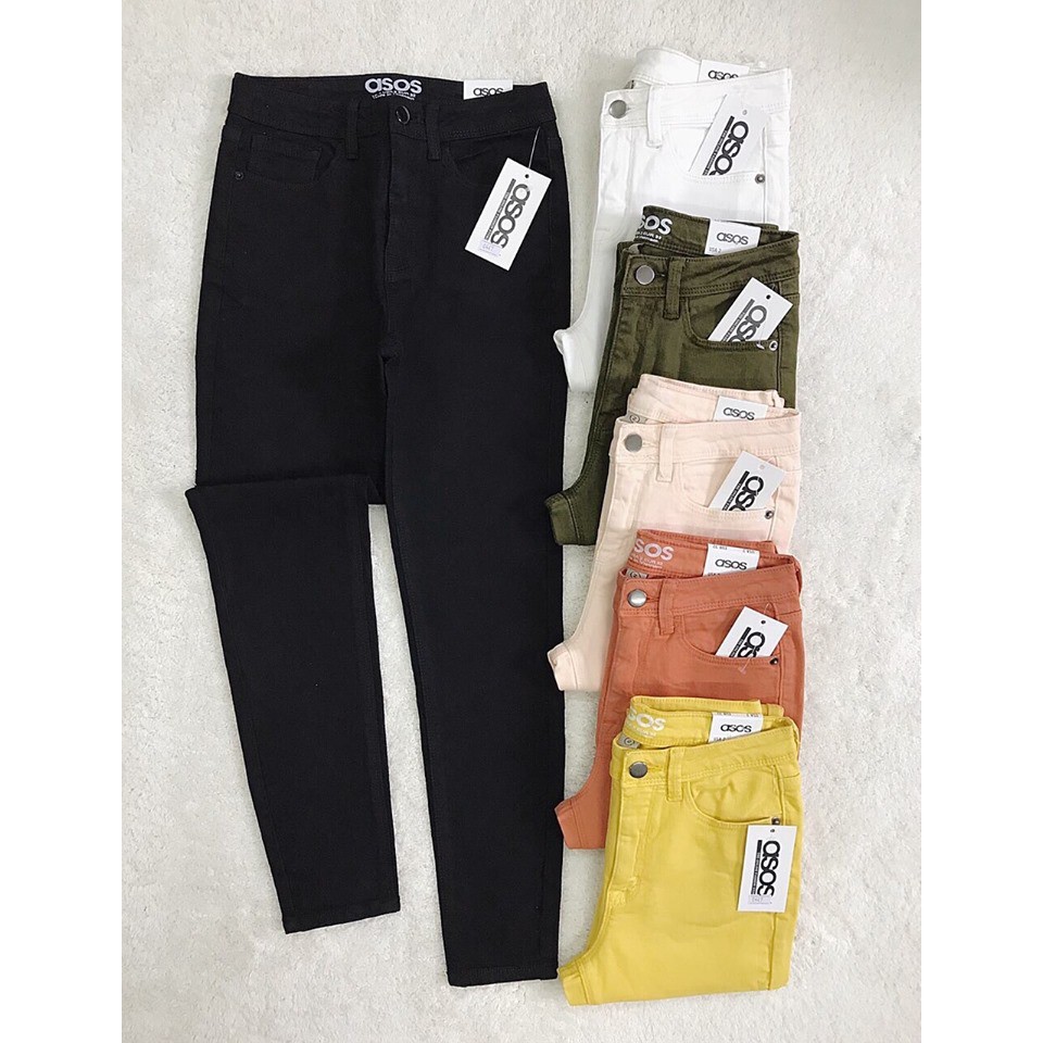 Quần Jean Skinny ôm màu trơn 9 tấc - 105asos | BigBuy360 - bigbuy360.vn