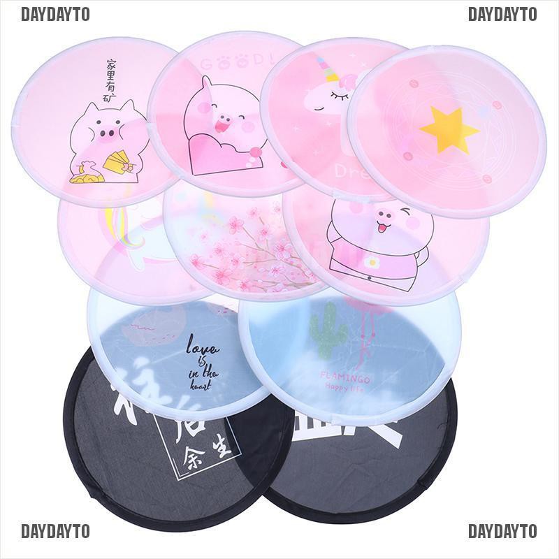 Quạt tròn cầm tay in hình hoạt hình dễ thương