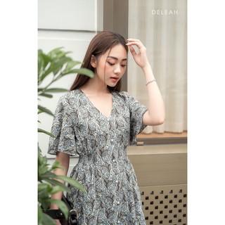 De Leah - Đầm ôm A chun eo - Thời trang thiết kế