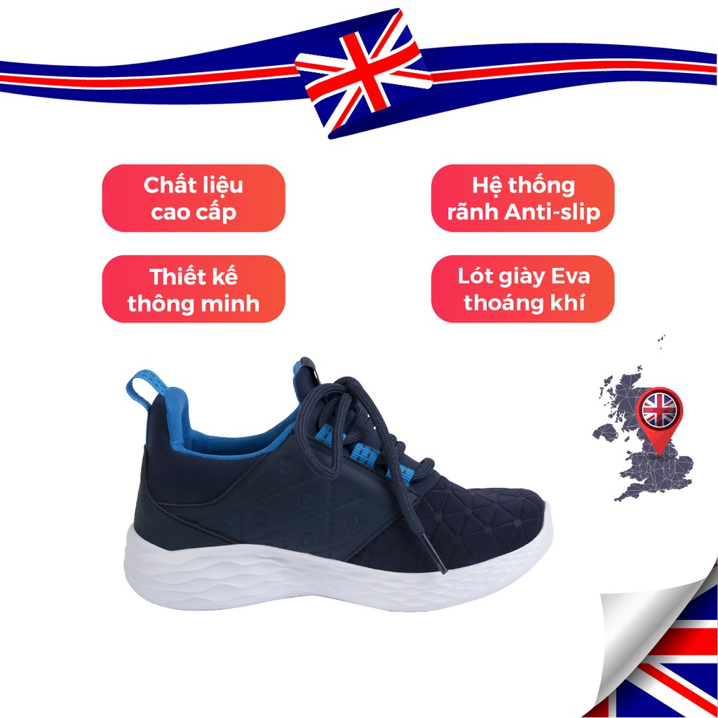 Giày Thể Thao Bé Trai Bé Gái Đi Học Siêu Nhẹ Êm Crown Space UK Sport Shoes CRUK8020 Trẻ em Cao Cấp Size 28-35/2-14 tuổi