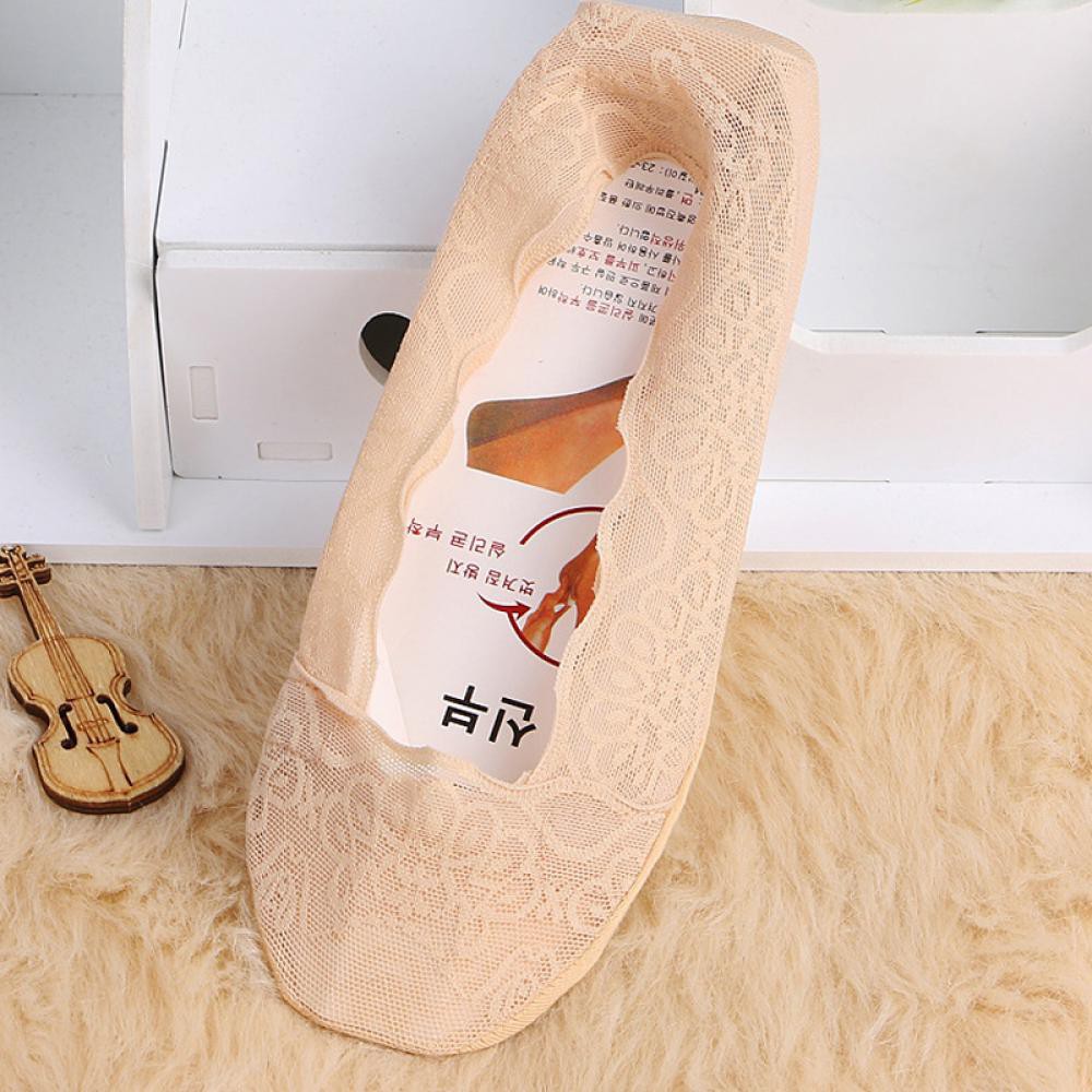Women Invisible Cotton Low Cut Socks Liner No Show Antiskid